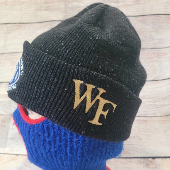 Vtg New Era Pinstripe Bowl Yankees Beanie Wake Forest - Picture 4 of 6